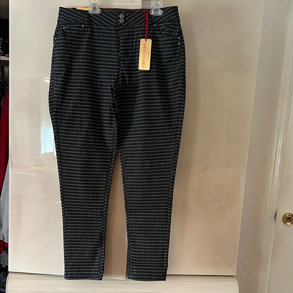 Black and Gray Checkered Pants